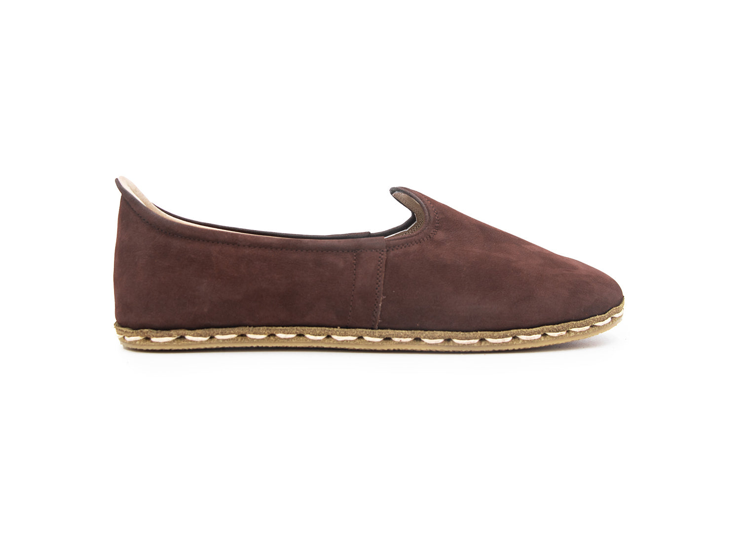 Men's Cocoa Leather Loafers, Side